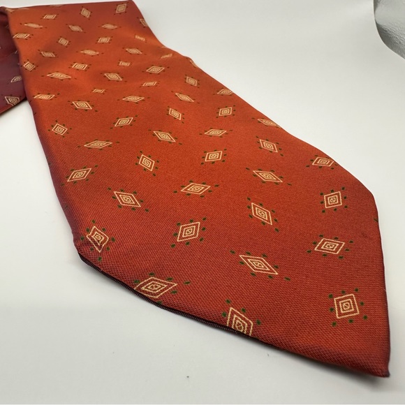 Vintage Giorgio Armani Silk Geometric Classic Designer Cravate Tie 60” 3.75” - Picture 5 of 7